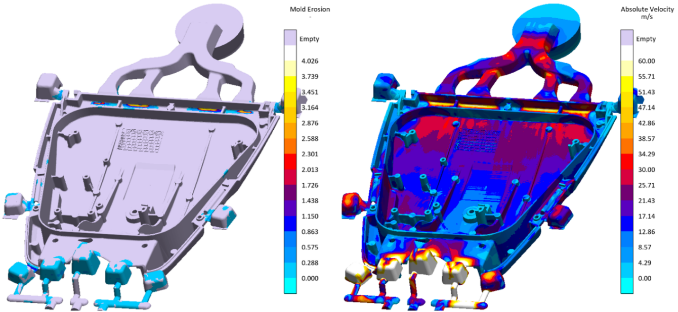 在MAGMASOFT®中首先可以通過沖蝕結(jié)果進(jìn)行快速甄別 在MAGMASOFT®中首先可以通過沖蝕結(jié)果進(jìn)行快速甄別